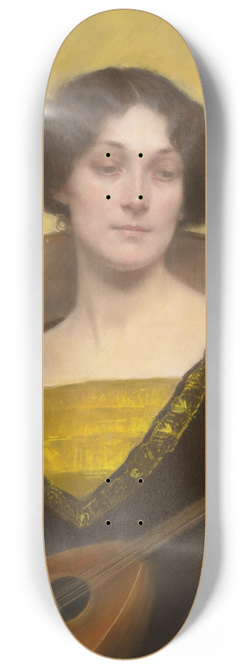 Bertha Mller - Emilia Floege Playing The Mandolin 8.25 inch art skate deck