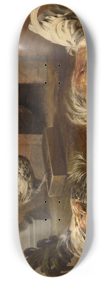 Frans Snijders - Fighting Cocks 8.25 inch art skate deck