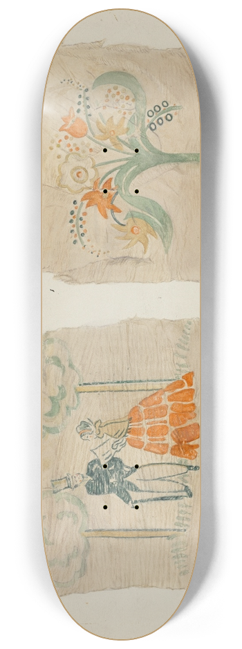 Betty Jacob - Wall Paper Sample 8.25 inch art skate deck