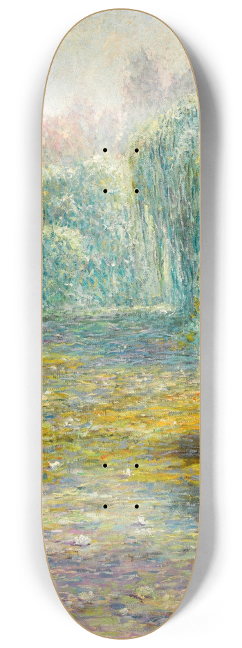 Blanche Hosched-Monet - Le jardin  Giverny 8.25 inch art skate deck