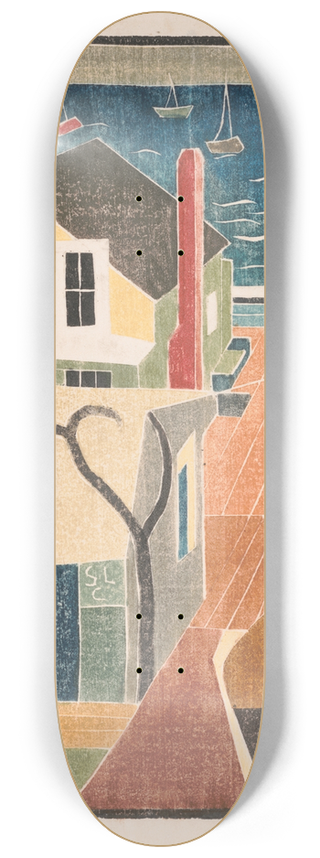 Blanche Lazzell - My wharf studio 8.25 inch art skate deck