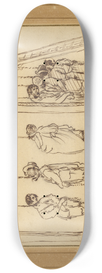 Bolognese School - Seven Men on the Gallows 8.25 inch art skate deck