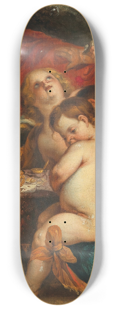 Frans Wouters - A Vanitas with putti 8.25 inch art skate deck