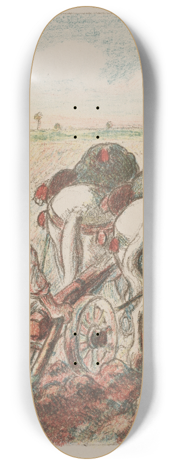 Camille Pissarro - La Charrue 8.25 inch art skate deck