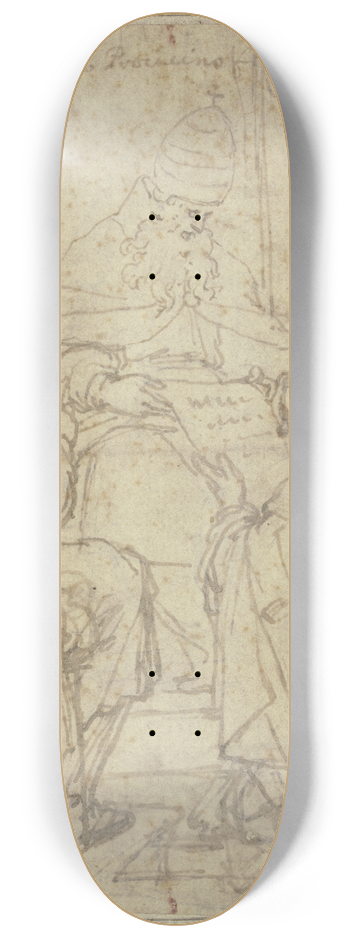 Camillo Procaccini - Ein kniender Mnch berreicht dem Papst eine Schrift 8.25 inch art skate deck