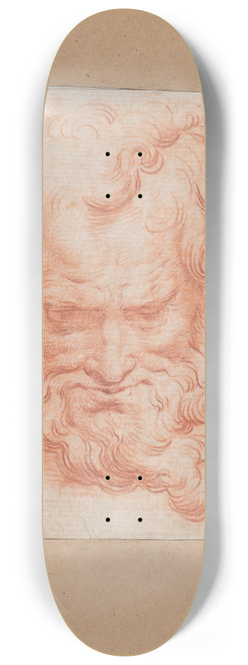 Camillo Procaccini - Study of Bearded Man 8.25 inch art skate deck