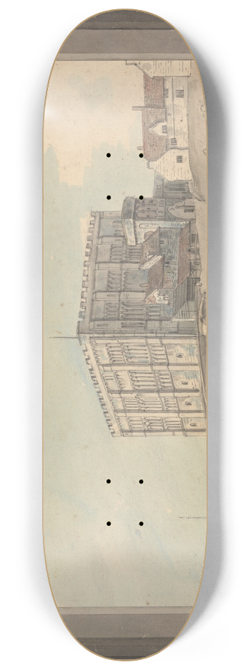 Capt. Francis Grose - South West View of Norwich Castle 8.25 inch art skate deck