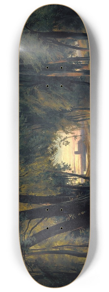 Carl Blechen - Forest path near Spandau 8.25 inch art skate deck