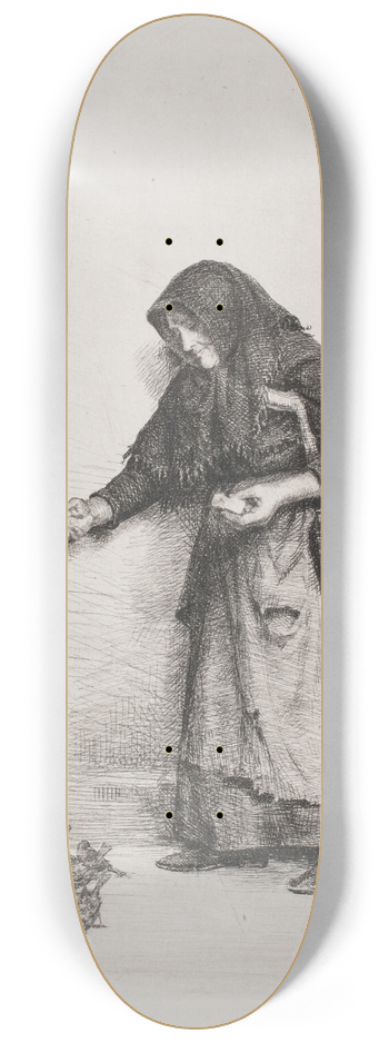 Carl Bloch - Konen med spurvene 8.25 inch art skate deck