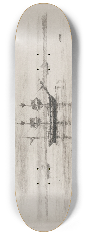Carl Bloch - Skibe under svensk kyst 8.25 inch art skate deck