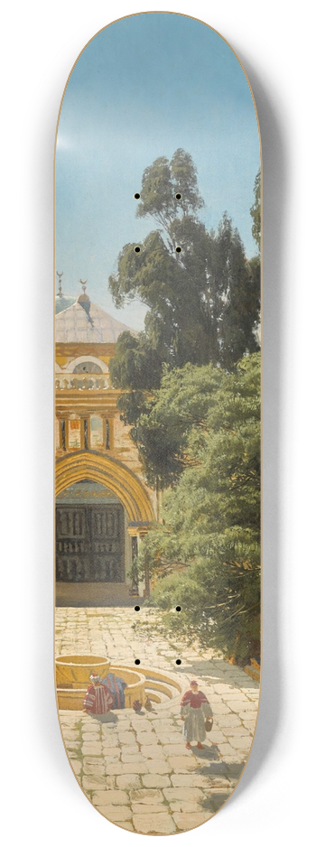 Carl Cowen Schirm - The Al-Aqsa Mosque, Jerusalem 8.25 inch art skate deck