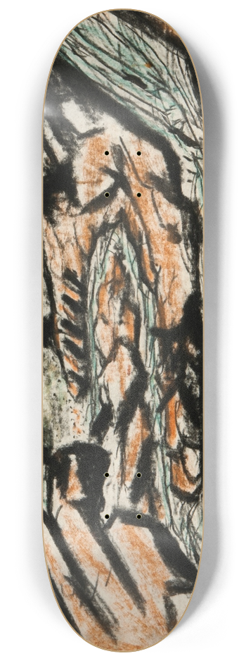 Carl Fredrik Hill - Coast Landscape 8.25 inch art skate deck