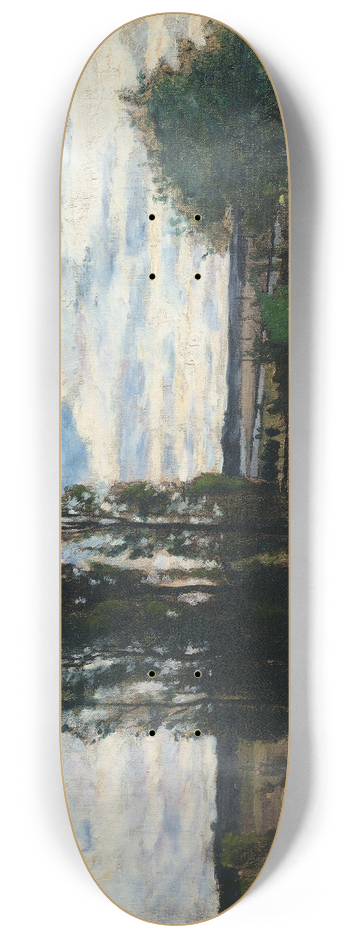 Carl Fredrik Hill - Seine. Landscape with Poplars 8.25 inch art skate deck