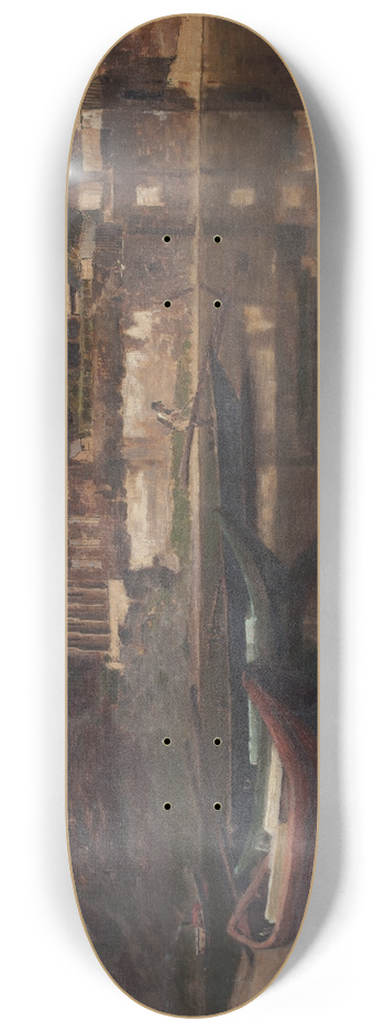 Carl Freiherr von Pidoll zu Quintenbach - River Scenery 8.25 inch art skate deck