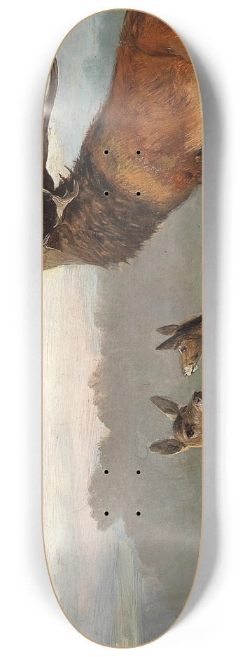 Carl Friedrich Deiker - Die Rivalen 8.25 inch art skate deck
