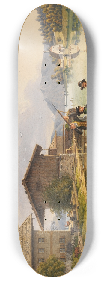 Carl Friedrich Heinzmann - Blick auf den Walchensee 8.25 inch art skate deck