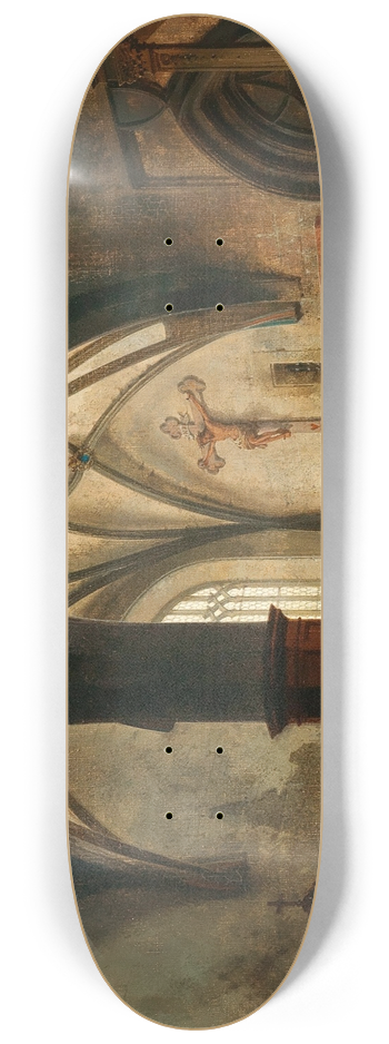 Carl Georg Anton Graeb - Schaffhausen Johanniskirche 8.25 inch art skate deck