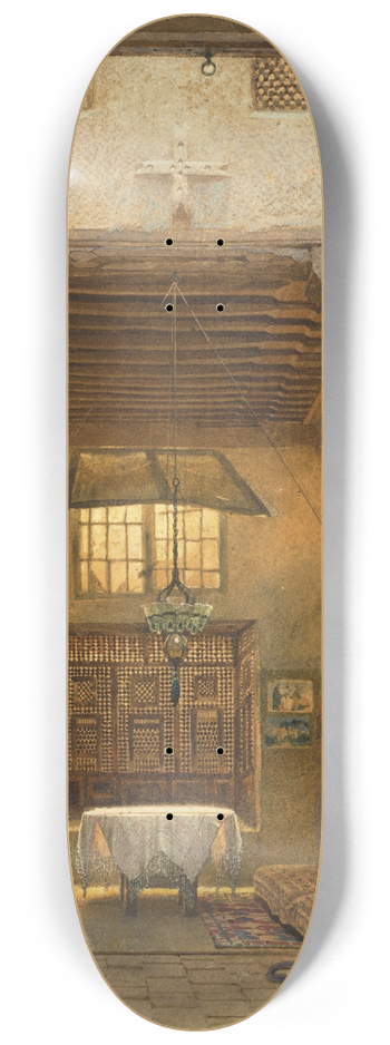 Carl Haag - The artists studio in Cairo 8.25 inch art skate deck