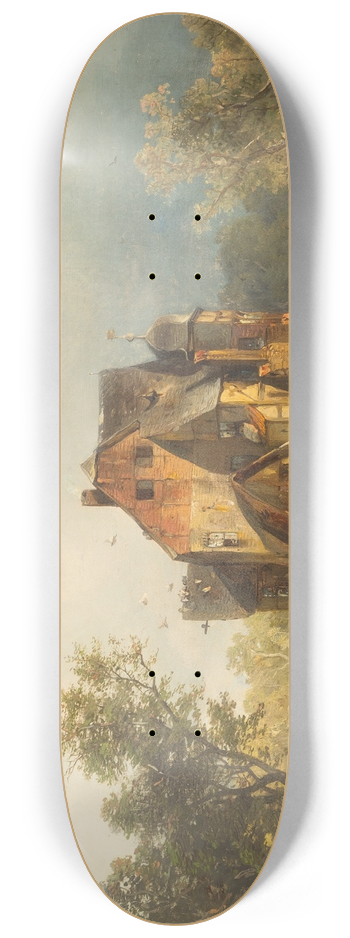 Carl Hilgers - Water castle Caspersbroich 8.25 inch art skate deck