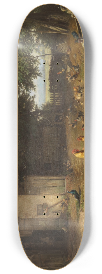 Carl Jutz The Elder - Sommerlicher Hhnerhof 8.25 inch art skate deck