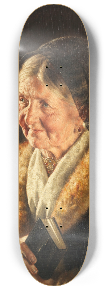 Carl Kronberger - Alte Dame mit Gebetsbuch 8.25 inch art skate deck