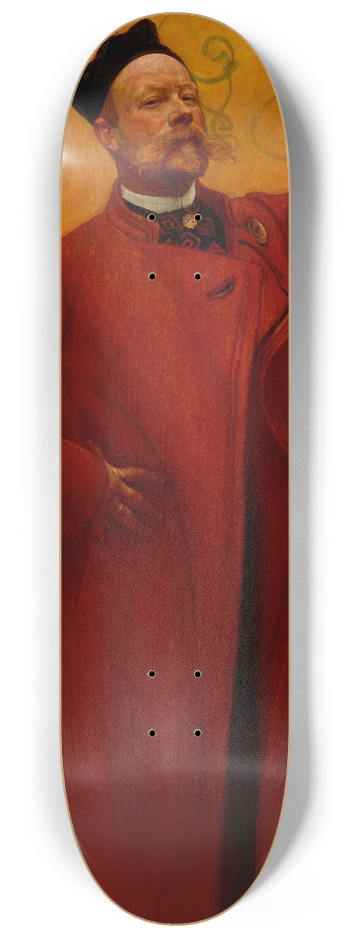 Carl Larsson - Before the Mirror. Self Portait 8.25 inch art skate deck