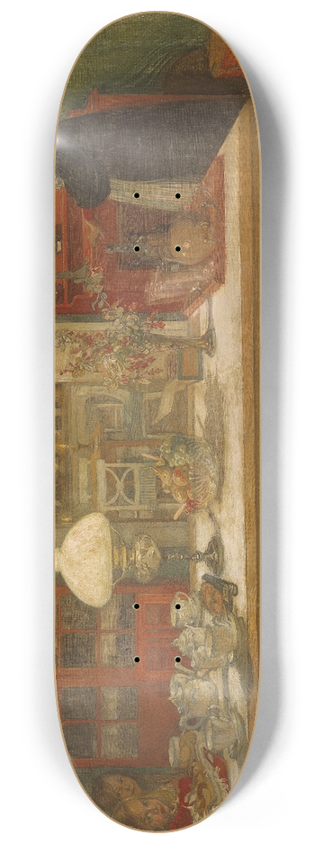 Carl Larsson - Getting Ready for a Game 8.25 inch art skate deck