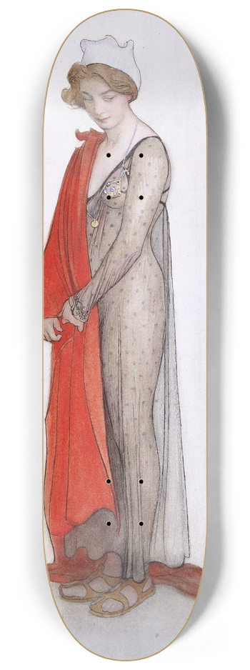 Carl Larsson - Rouge et noir 8.25 inch art skate deck
