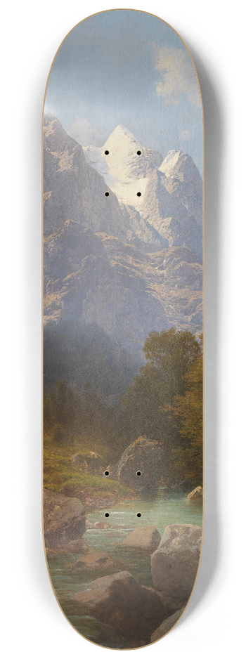 Carl Millner - Der Maler im Gebirge 8.25 inch art skate deck