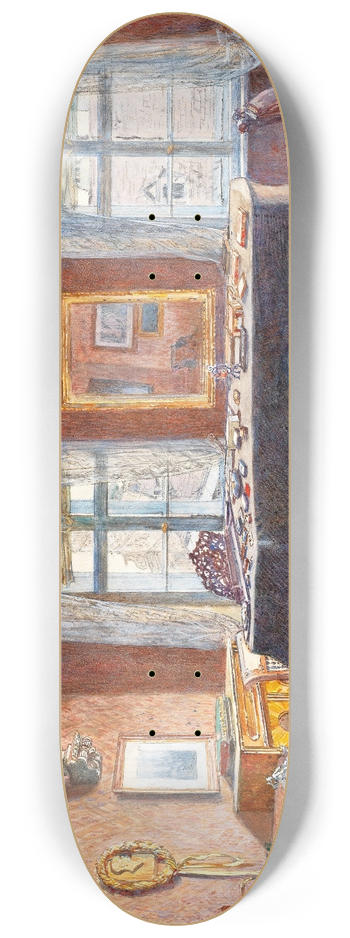 Carl Mller - Music room of Johannes Brahms 8.25 inch art skate deck