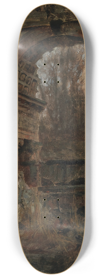 Carl Moll - Rmische Ruine in Schnbrunn 8.25 inch art skate deck