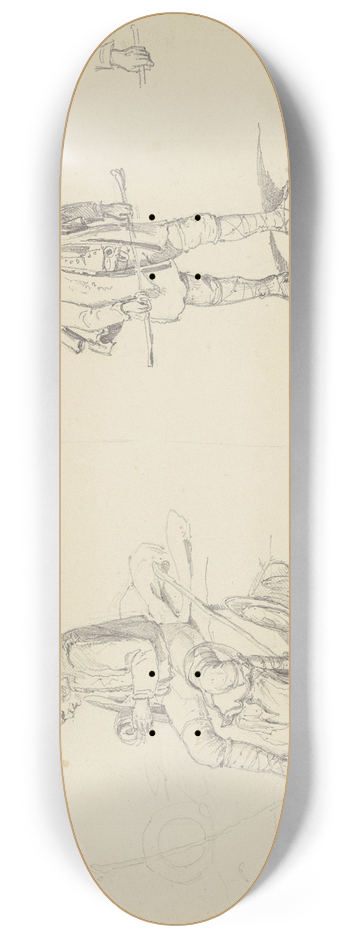 Carl Morgenstern - Studienblatt; rmische Bauern 8.25 inch art skate deck
