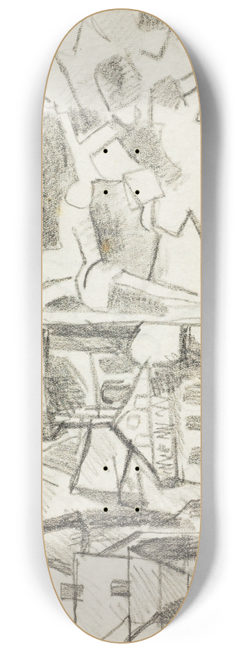 Carl Newman - City SceneAbstract 8.25 inch art skate deck
