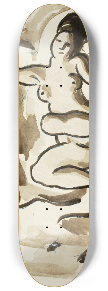 Carl Newman - Reclining Nude 8.25 inch art skate deck