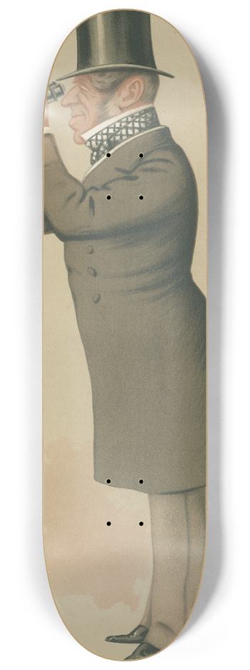 Carlo Pellegrini - Turf Devotees; G. P., Mr. George Payne, September 18, 1875 8.25 inch art skate deck