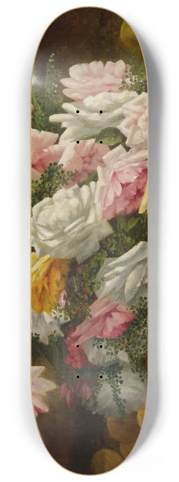Carlos Rivero Sanabria - Rosas y duraznos 8.25 inch art skate deck