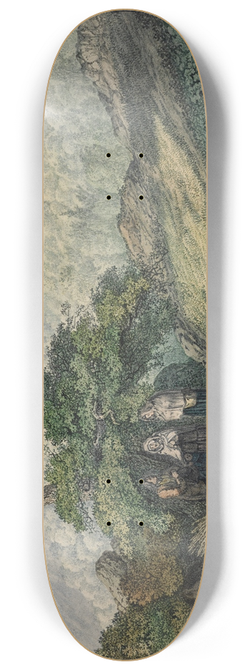 Carl Philipp Fohr - Ruine Frankenstein, Winter 8.25 inch art skate deck