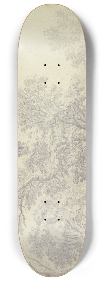Franz Edmund Weirotter - Schuppen unter hohen Bumen 8.25 inch art skate deck