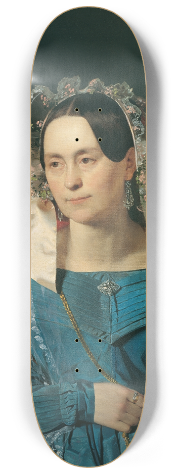 Franz Eybl - Dame in blauem Kleid 8.25 inch art skate deck