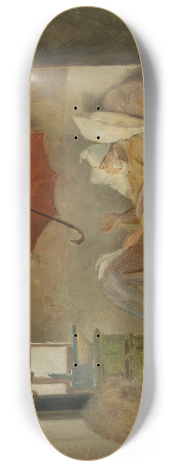 Carl Spitzweg - Der Arme Poet (The Poor Poet) 8.25 inch art skate deck