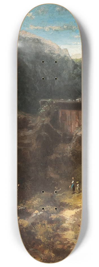 Carl Spitzweg - Gebirgsmhle 8.25 inch art skate deck