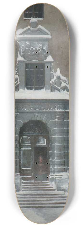 Carl Stefan Bennet - Winter Scene from the Present Foreign Office, Stockholm 8.25 inch art skate deck