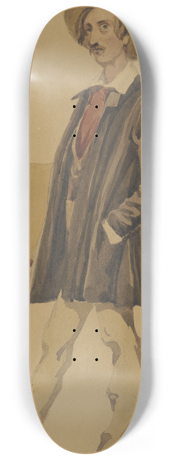 Carl Steffeck - Stehender Maler mit Malgert (Pinsel, Mappe, Schirm) 8.25 inch art skate deck