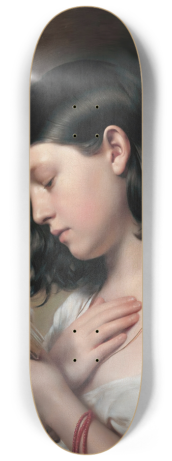 Franz Eybl - Lesendes Mdchen 8.25 inch art skate deck