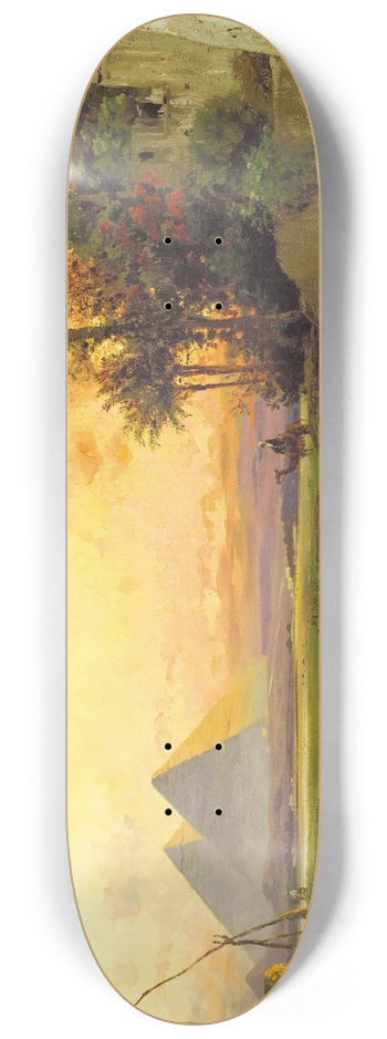 Carl Wuttke - The Pyramids at Dusk 8.25 inch art skate deck