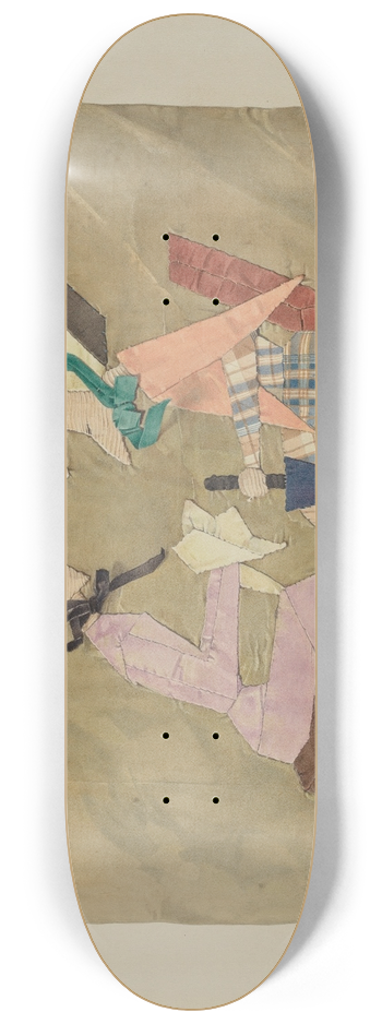 Carmel Wilson - Patchwork Picture  Gossips 8.25 inch art skate deck