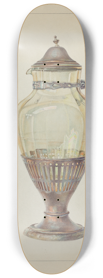 Carmel Wilson - Silver and Glass Flagon 8.25 inch art skate deck