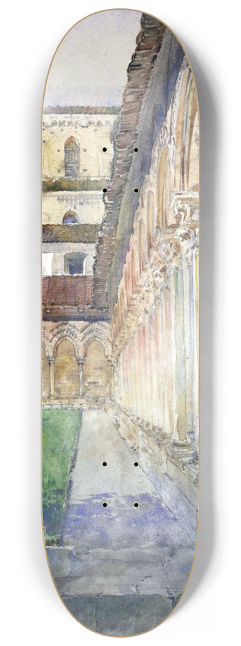 Cass Gilbert - Cathedral at Monreale, Sicily 8.25 inch art skate deck