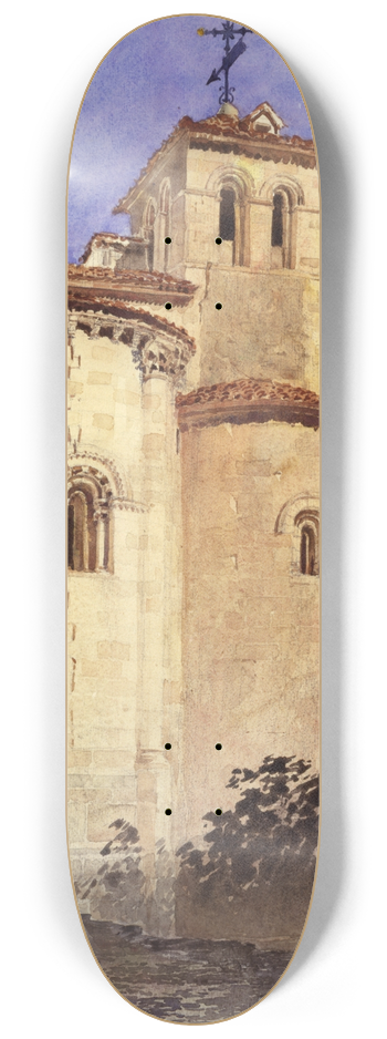 Cass Gilbert - Church at Segovia, Spain 8.25 inch art skate deck
