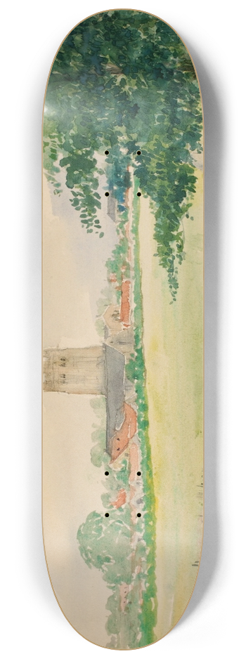 Cass Gilbert - Wells Cathedral, England 8.25 inch art skate deck